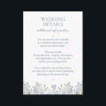 Vintage Dusty Blue Wedding Details Elegant Script Enclosure Card<br><div class="desc">The "Vintage Dusty Blue Wedding Details Elegant Script Enclosure Card" captures the timeless charm of a vintage garden with its sophisticated design. The card features a delicate, dusty blue colour palette that sets a romantic and refined tone. At the top, an elegant, vintage-inspired script font provides a graceful introduction to...</div>
