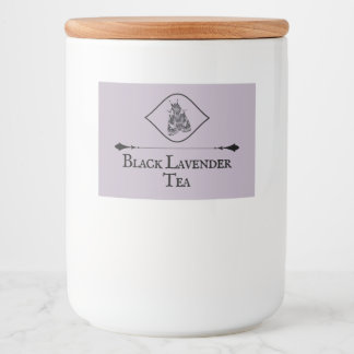 Vintage Dusty Lavender Ink Moth Tea Food Label