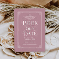 Vintage Dusty Rose Book Cover Wedding