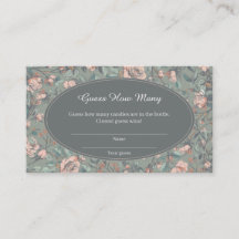 Vintage Dusty Rose Bridal Shower Guess How Many