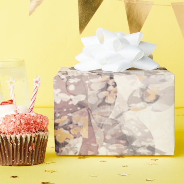 Vintage Dusty Rose Floral Gift Wrap (Birthday Party)