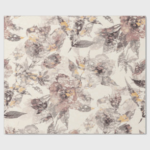 Vintage Dusty Rose Floral Gift Wrap