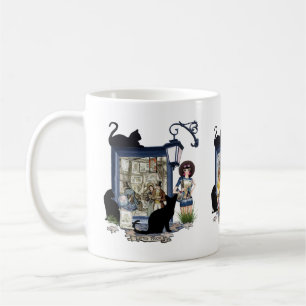 Vintage Dutch Artist & black cats All-Over-Print T Coffee Mug
