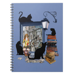Vintage Dutch Artist & black cats Notebook