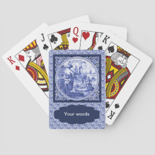 Vintage Dutch Blue Delft image Playing Cards