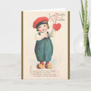 Vintage Dutch Boy Valentine's Day Card