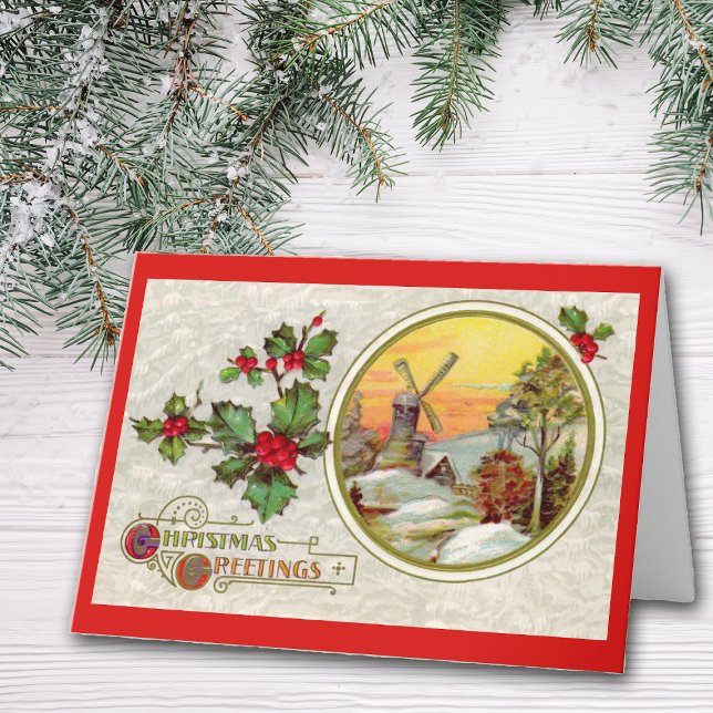 Vintage Dutch Christmas Greetings Card (Creator Uploaded)