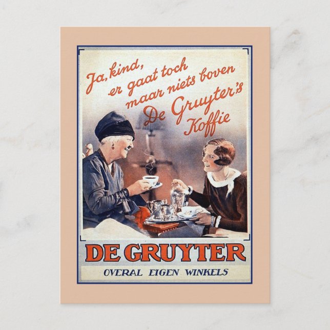 Vintage Dutch coffee advertising Postcard (Front)