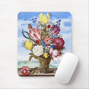 Vintage Dutch Golden Age Floral Still Life Mouse Mat