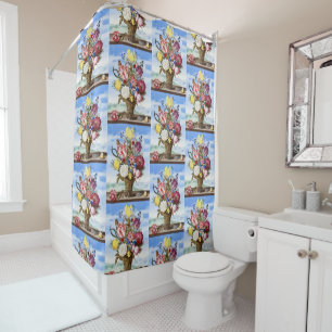 Vintage Dutch Golden Age Floral Still Life Shower Curtain