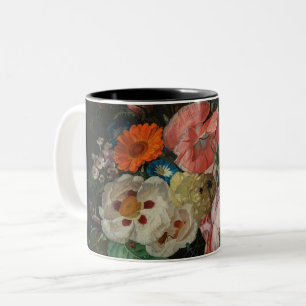 Vintage Dutch Master Still Life Rachel Ruysch Two-Tone Coffee Mug