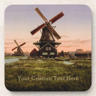 Vintage Dutch Windmills coasters