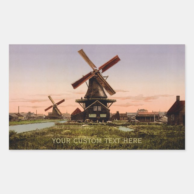 Vintage Dutch Windmills custom stickers (Front)
