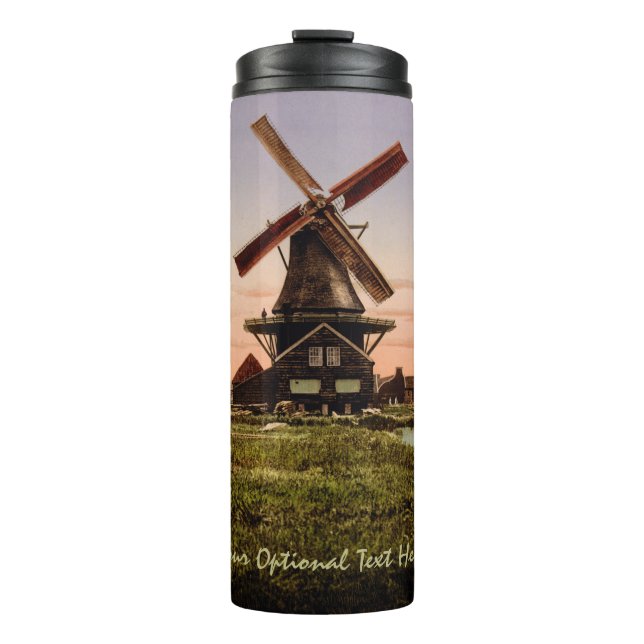 Vintage Dutch Windmills custom tumbler (Front)
