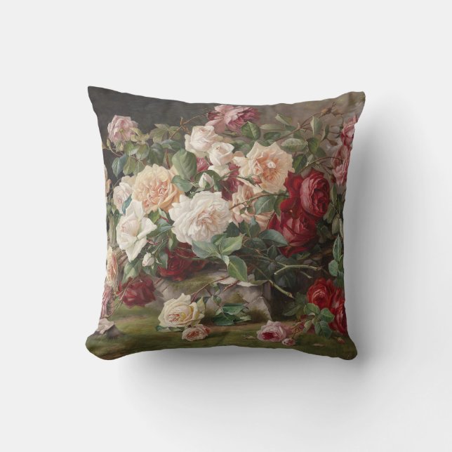 Vintage E. Hariel Rose Still Life      Cushion (Front)