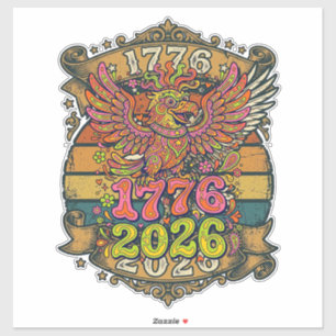 Vintage Eagle 1776 2026 Shirt Bubble Patriotic