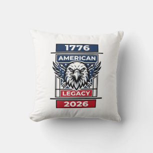 Vintage Eagle 1776 2026 Shirt Patriotic Typography Cushion