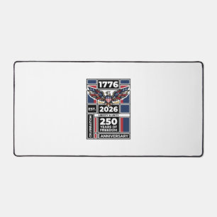 Vintage Eagle 1776 2026 Shirt Patriotic Typography Desk Mat