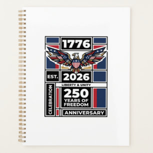 Vintage Eagle 1776 2026 Shirt Patriotic Typography Planner