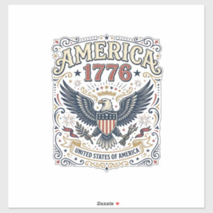 Vintage Eagle America 1776 Patriotic