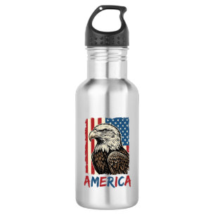Vintage Eagle America Patriotic Shirt Design_1 532 Ml Water Bottle