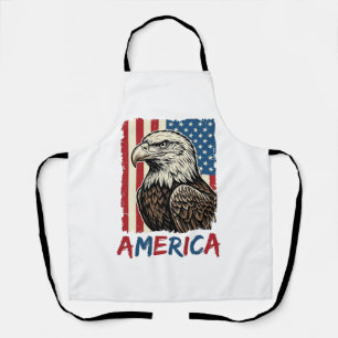 Vintage Eagle America Patriotic Shirt Design_1 Apron