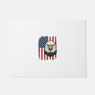 Vintage Eagle American Flag Patriotic Shirt Design Doormat