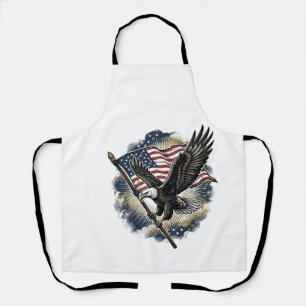Vintage Eagle Flag Patriotic Shirt Design_1 Apron