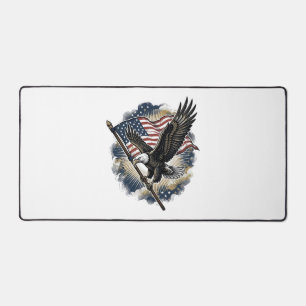 Vintage Eagle Flag Patriotic Shirt Design_1 Desk Mat