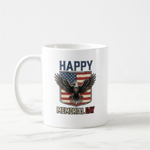 Vintage Eagle Memorial Day Patriotic Shirt Design_ Coffee Mug