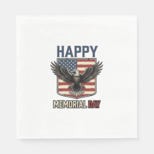 Vintage Eagle Memorial Day Patriotic Shirt Design_ Napkin