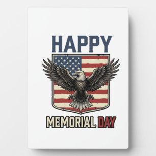 Vintage Eagle Memorial Day Patriotic Shirt Design_ Plaque