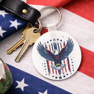 Vintage Eagle Patriotic Key Ring