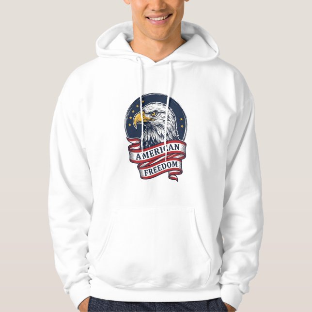 Vintage Eagle Patriotic Ribbon Vector Shirt Design (Front)