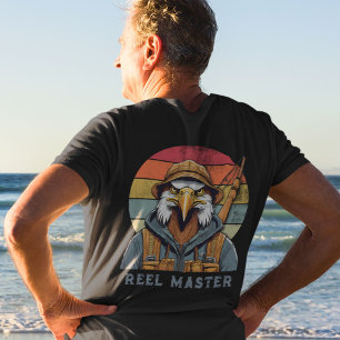Vintage Eagle Retirement Gifts for Fisherman Dad T-Shirt