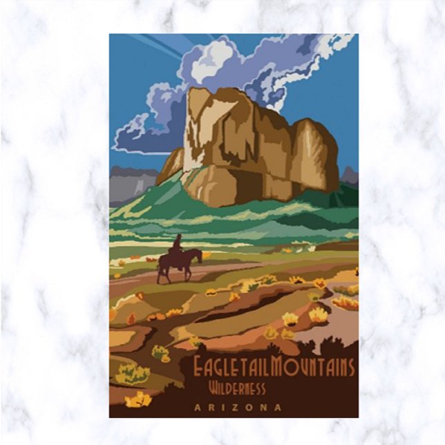 Vintage Eagle Tail Mountains Wilderness Arizona  Postcard (Creator Uploaded)