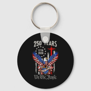 Vintage Eagle Usa Flag 250 Years 1776-2026 250th B Key Ring