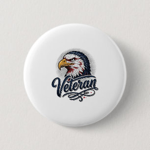 Vintage Eagle Veteran Patriotic Shirt Design_1 6 Cm Round Badge