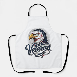 Vintage Eagle Veteran Patriotic Shirt Design_1 Apron