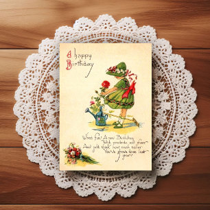 Vintage Early 1900's Birthday Greeting Postcard