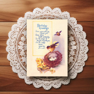 Vintage Early 1900's Birthday Greeting Postcard
