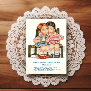 Vintage Early 1900's Birthday Greeting Postcard