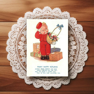 Vintage Early 1900's Birthday Greeting Postcard