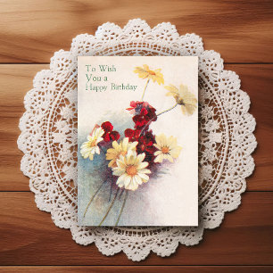 Vintage Early 1900's Birthday Greeting Postcard