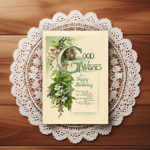 Vintage Early 1900's Birthday Greeting Postcard