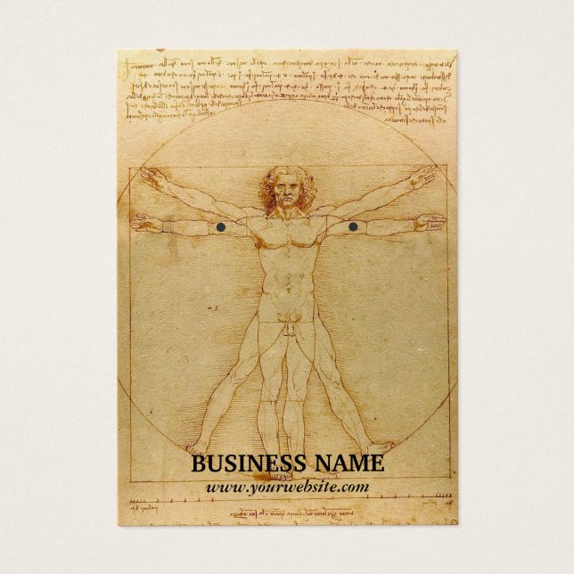 Vintage Earring Holder Da Vinci Human Body (Front)