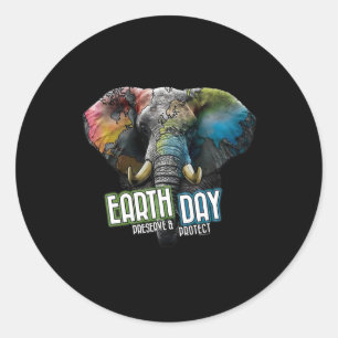 Vintage Earth Day Earth Day Shirt For Women2 Classic Round Sticker