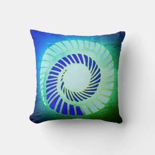 Vintage Earth Spiral Throw Pillow
