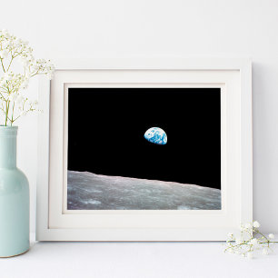 Vintage Earthrise Space Photo 10x8 Poster