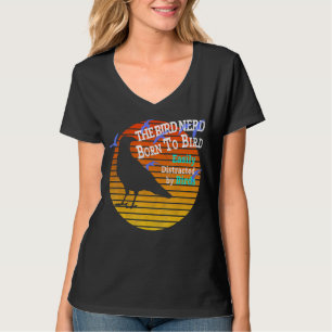 Vintage Easily Distracted By Birds Birding Birder T-Shirt